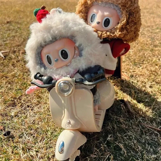 Labubu Accessories Labubu Have A Seat Toy Labubu Scooter with LED Lights & Music Cute Desk Decor for Labubu Doll Collectors