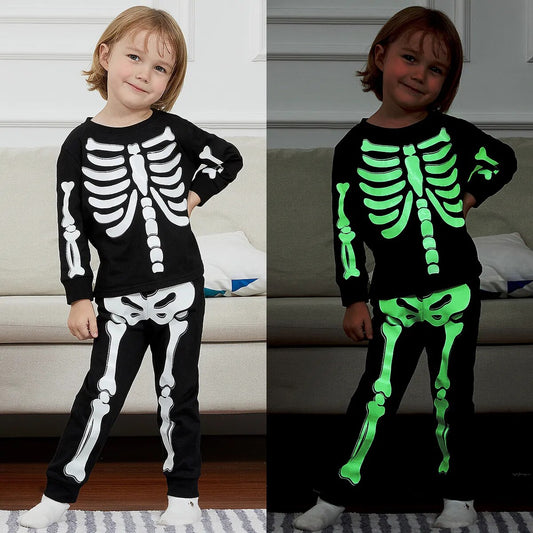Kids Halloween Costume Boy Skeleton Glow in the Dark Girls Unicorn Costumes Carnival Funny Clothes Cosplay Party Clothing Sets