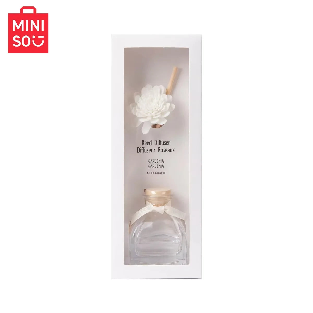MINISO Minimalist Floral Art Series Non Fire Aromatherapy Gardenia Long lasting Home Air Freshener Decoration Fragrance