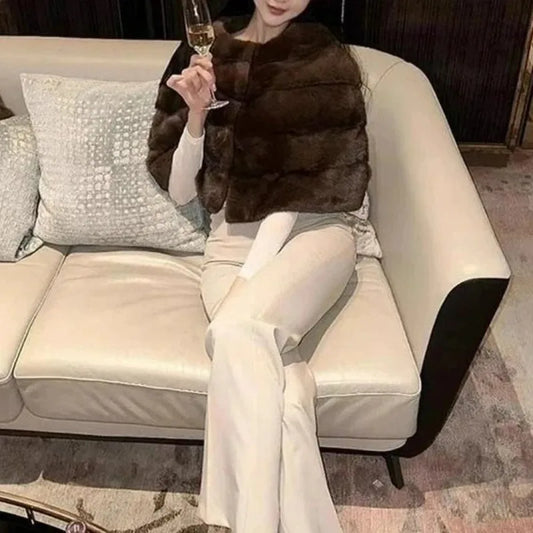 Winter Jacket Woman New in Coats 2025 Autumn and Winter New Short Coat Fur Coat Women's Versatile Short Shawl Fur Blouson