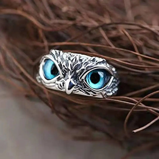 2022 New Vintage Punk Owl Rings For Women Men Resizable Simple Animal Ring Gift Fashion Female Accessories Custom Jewelry