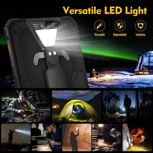 Ulefone Armor Pad 2 Rugged Tablet, 11" 2K, 18600 mAh ,IP68/IP69K Android 13 NFC GPS 4G Tablet Up to16GB +256GB LED Camping light