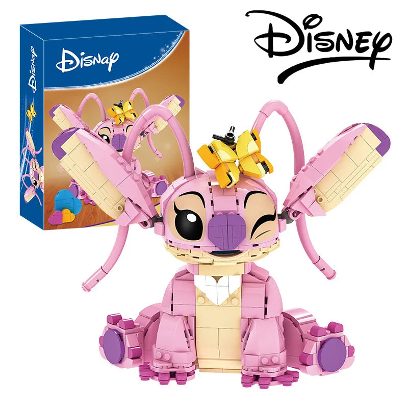 Disney Stitch Angel CP Building Blocks 2025-Large Piece Cartoon Toys Moving Ears Kids Assembly Birthday Gift for Boys Girls