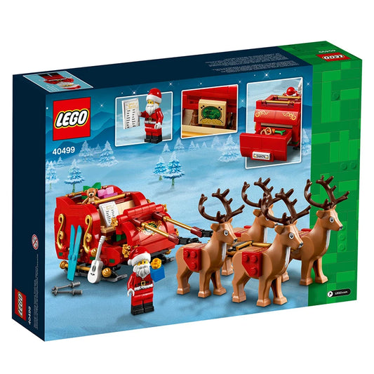LEGO 40499 Santa's Reindeer Sled Vehicle for Boys and Girls - Educational Building Block Christmas Gift