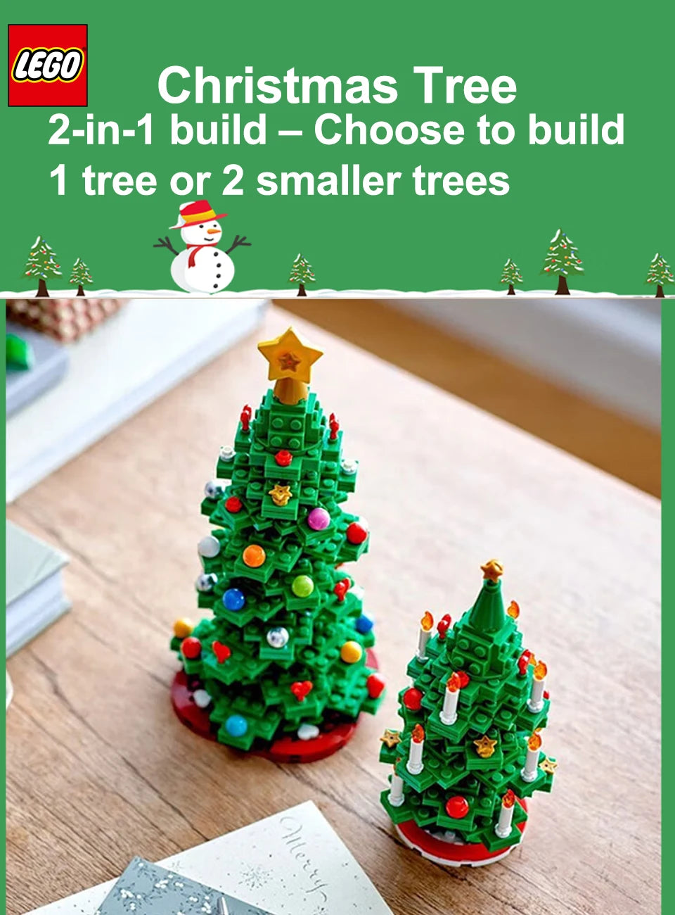 LEGO 40573 Christmas Tree - Building Toys for Kids, Mini Christmas Tree Decorations for Tabletop & Home - Gifts for Boys & Girls