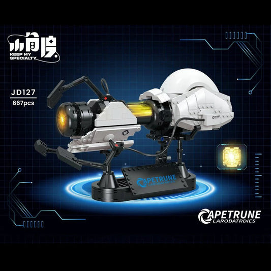 JD127 667PCS Transfer Gun Model Building Blocks Kit Game Series Small Particle Assembled Toy Ornament Kid Birthday Gifts