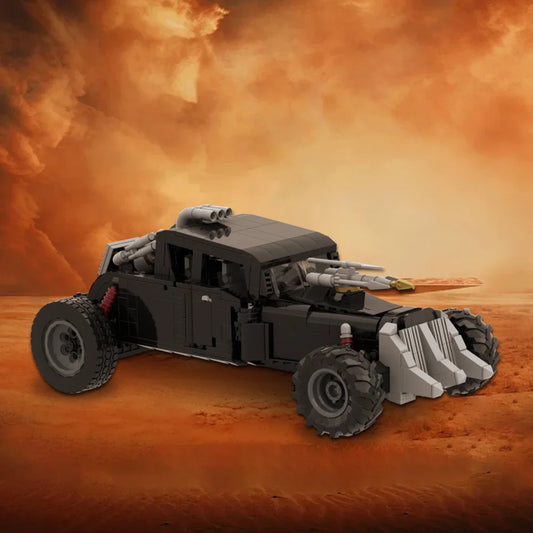 MOC Mad Max Fury Road Irritable Black Model Building Blocks Military Combat Truck Chariot Tatra T815 Car Bricks Toy Adult Gift