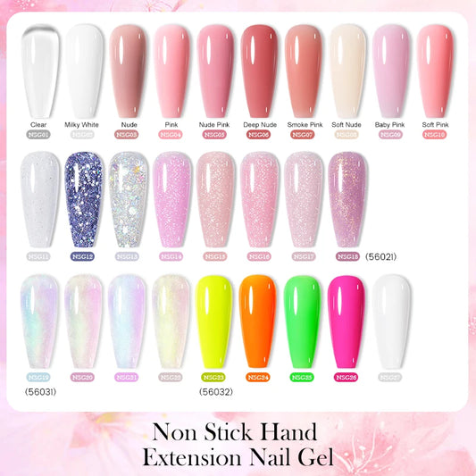 BORN PRETTY Non Stick Hand Solid Extension Nail Gel Polish Clear Pink Nude Aurora Luminous 3D Modeling Carving Nail Gel