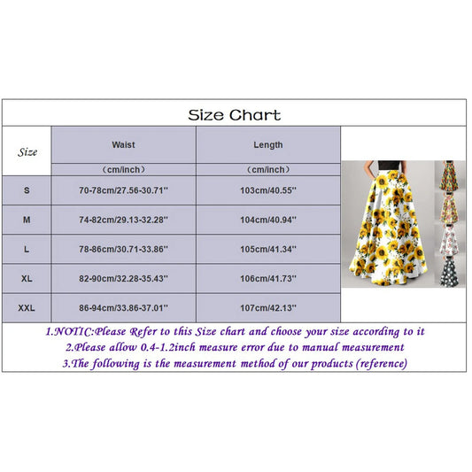 Bohemian Skirts For Women High Waisted Beach Maxi Skirt Wth Pockets Boho Floral Print Skirts Summer A Line Flowy Skirt 롱스커트