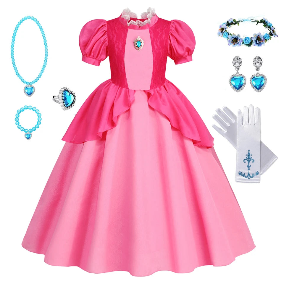 EtherealBe Peach Princess Halloween Costume for Kids