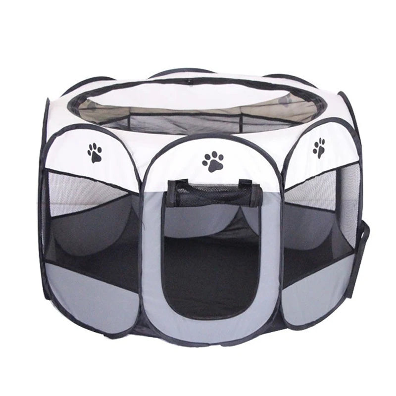 Portable Foldable Pet Tent Kennel Octagonal Fence Puppy Shelter Easy To Use Outdoor Easy Operation Dog Cages Cat Fences