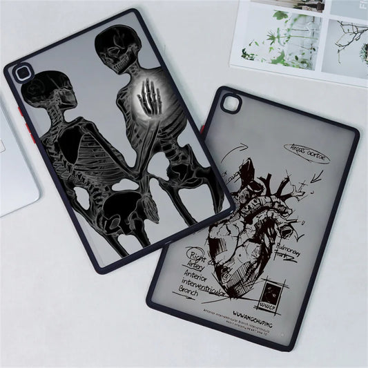 Sketching Heart Tablet Case For Samsung Galaxy Tab S9 FE 11 2023 S6 Lite 10.4 S9 S8 S7 FE 11" Plus 12.4" A8 A7 Hard Matte Cover