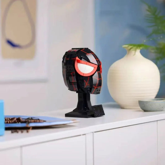 76329 Miles Morales Helmet Mask Puzzle DIY Model Bricks Creative Assembly Puzzle Compatible Building Blocks Toy Birthday Gifts