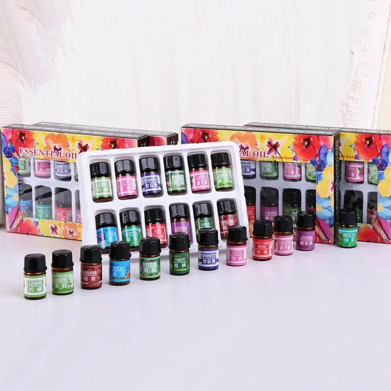 12 Bottle/Box Essential Oil Set Defuse Essential Oils Water-Soluble Natural Aromatherapy Essential Oils For Diffuser Humidifier