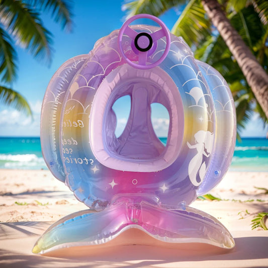 Summer Mermaid Tail Swimming Ring Colorful Inflatable Pool Float Pool Floaties Beach Swimming Party Toys for Kids