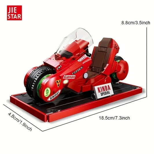 241pcs Motorcycle Building Blocks Toy, Vehicle Model Ornaments, Miniature DIY Building Blocks, Christmas Gift For Boys And Girls