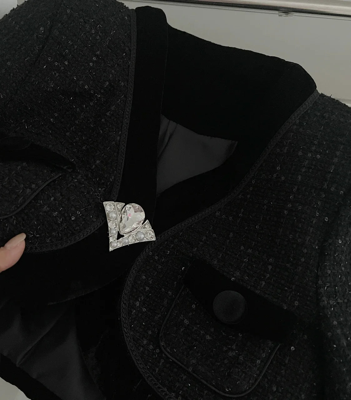 EtherealBe Sweet Pink Tweed Blazer for Ladies