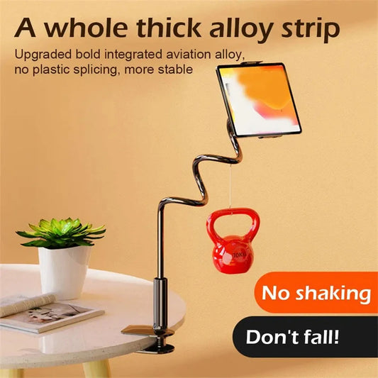 Universal Tablet Stand for Bed Rotatable Phone Holder for 4-12.9'' iPad Samsung Gooseneck Lazy Flexible Long Arm Tablet Bracket