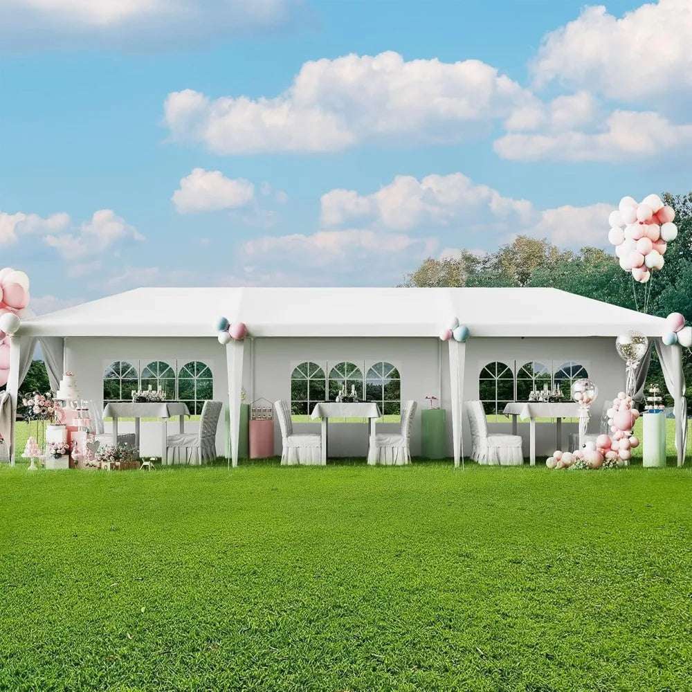 Party Tent 10'x30' Outdoor Wedding Canopy Tents with Removable Sidewalls Heavy Duty Event Booths Waterproof Gazebo Shelter