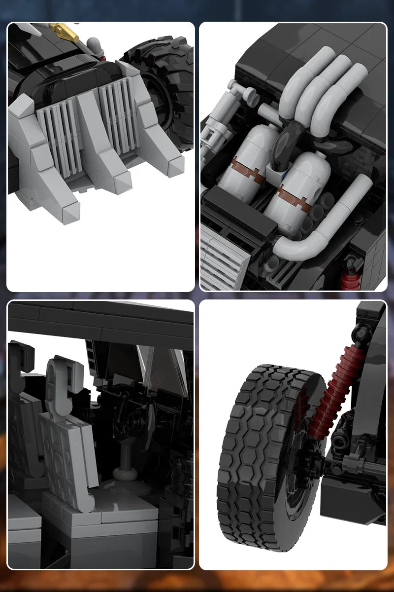 MOC Mad Max Fury Road Irritable Black Model Building Blocks Military Combat Truck Chariot Tatra T815 Car Bricks Toy Adult Gift