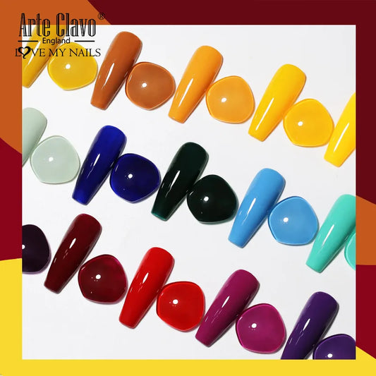 Arte Clavo Autumn Winter Series Jelly Gel Nail Polish 15ml LED Nail Gel Hybrid Varnish Matt Top Base Coat Nail Art Gellak Primer