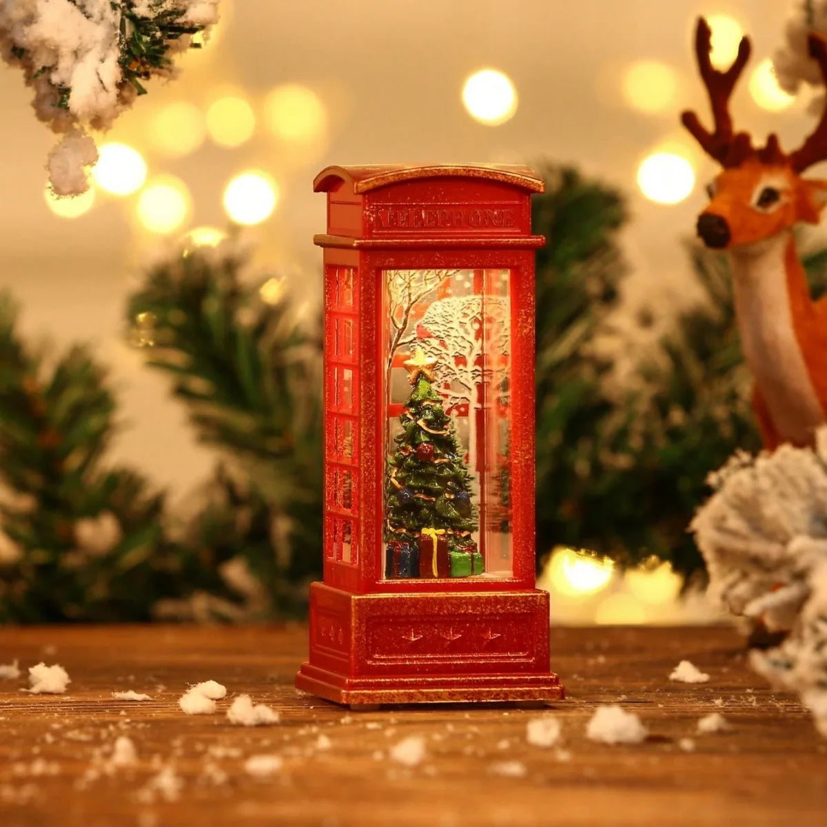 Christmas LED Candle Lantern Decorative Holiday Light Creative Tabletop Decor for Kids Window Display Festive Home Decoration