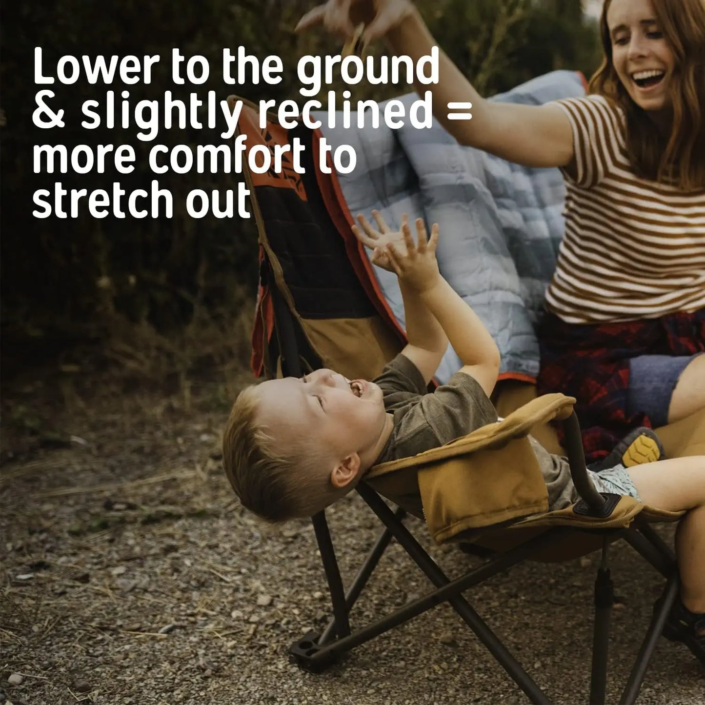 Low Loveseat Double 2 Person Camping Chair, Two Person Foldable Seat for Festivals, Concerts, Tailgates, Beach Days, Low S