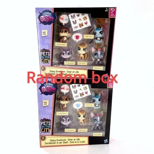Original Hasbro Littlest Petshop Scenario Simulation Set Play House Mini Cute Animal Model Collection Toy Christmas Gift