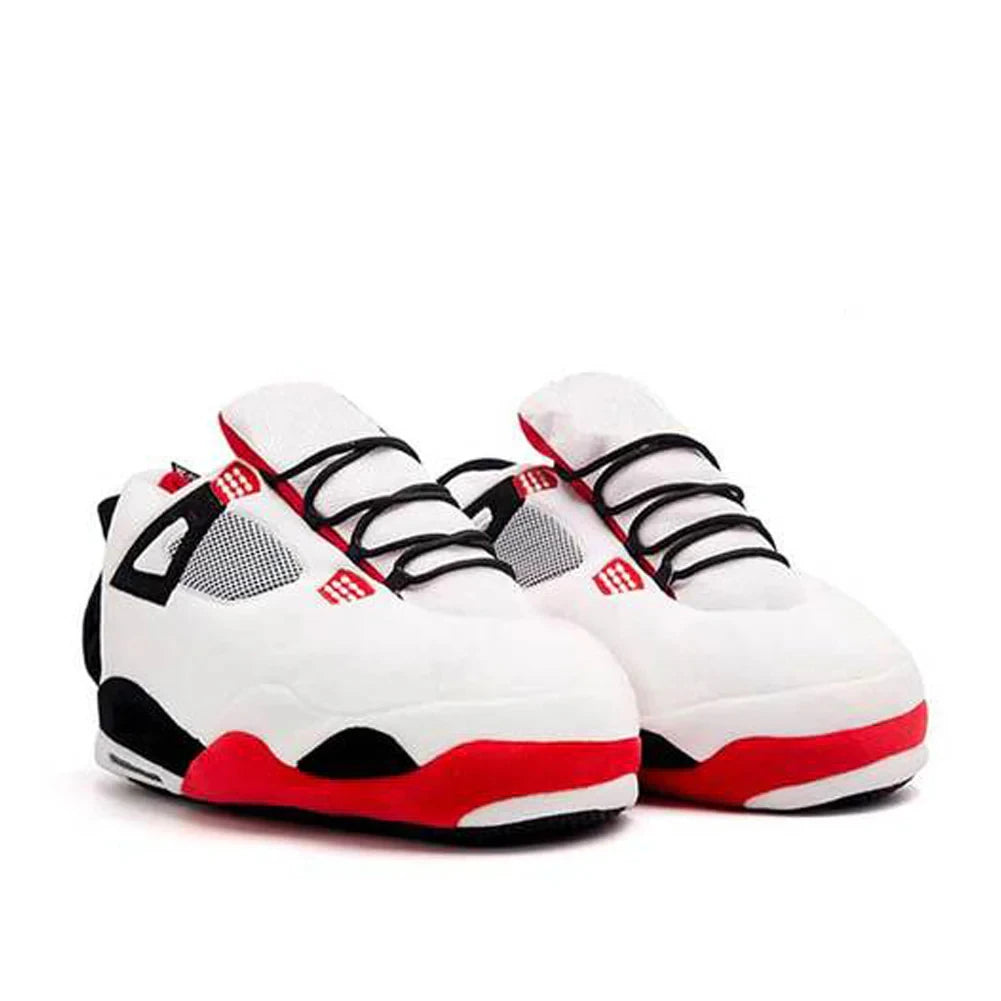 EtherealBe bread foam sneakers slippers in white and red style for comfortable indoor wear