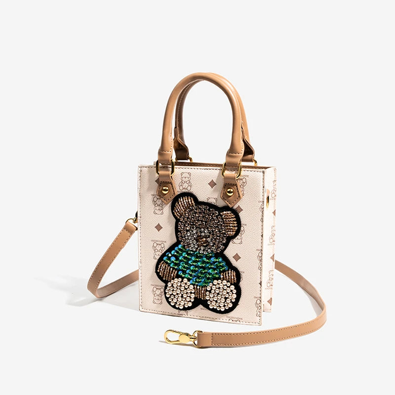 EtherealBe Casual Chic Buddy Bear Purse with a playful bear design and stylish handles