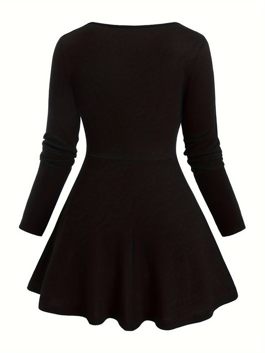 Halloween special plus size women's Gothic Halloween party dress blouse