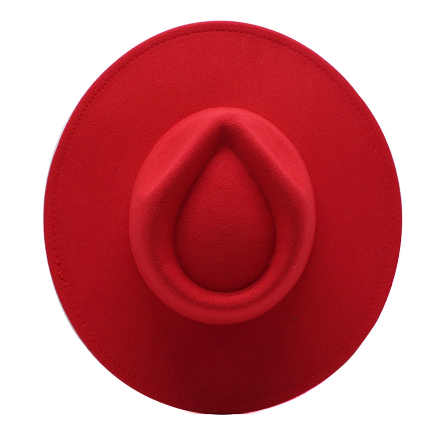 Stylish wide brim felt fedora in bold red color for a chic and fashionable look
