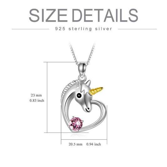 Sterling Silver Unicorn Necklace Unicorn Jewelry Birthday Gifts for Girls Women Daughter