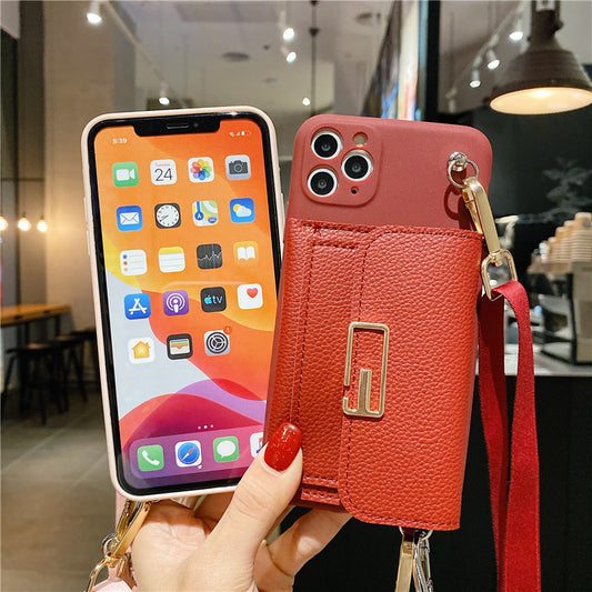 New Diagonal Coin Purse Apple