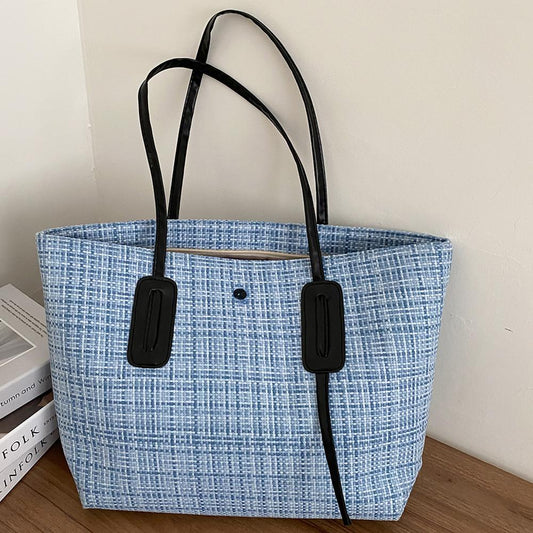 New Women Bag Totes Weave Braided Women's Handbags Luxury Lady Hand Bags Purse Pocket Women Large Capacity Shopping Tote Sac
