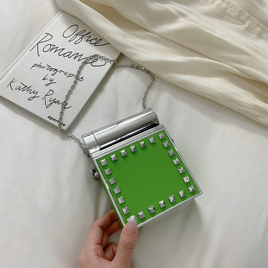 Lipstick Bags Mini Chain Women's Shoulder Bag Female Designer Luxury Crossbody Bag With Mirror Mini Handbag Purse