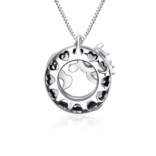 Sea Turtle Gifts for Mom and Daughter Sterling Silver Turtle Animal Necklace Women Jewelry with Crystal