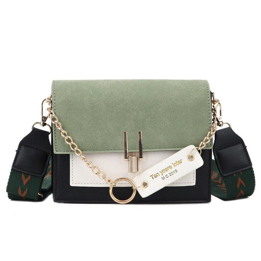2021 New Handbags for Women Fashion Ins Ultra Fire Retro Wide Shoulder Strap Female Messenger Bags Simple Ladies Crossbody Bags