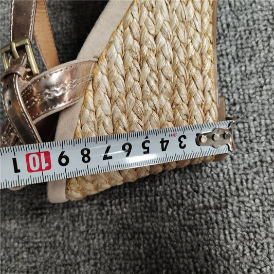 Remove the cabinet Broken code handle Thick bottom Sandals female high-heeled shoes female 2021 Summer style Slope heel Women's Shoes Fashion and leisure Beach shoes