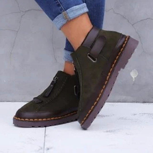 shoes womens flat sandals Short boots large size British