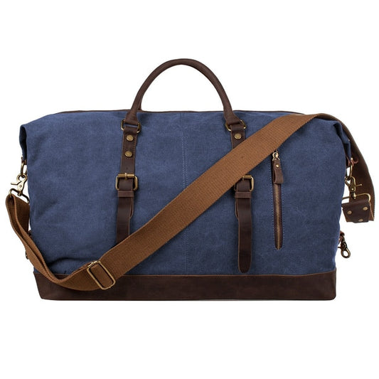 S-ZONE Oversize Canvas Duffel Weekender Bag Mens Travel Tote Handbag