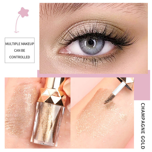 Liquid Glitter Eyeshadow Sparkling Metallic High-pigmented Eyeshadow Set Long-wearing Liquid Glitter Blush Eyebrow Shadow With 6