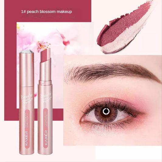 2022New Quality Double Color Gradient Eye Shadow Stick Matte Eyeshadow Waterproof Bicolor Shimmer Cosmetics Beauty Makeup Tool