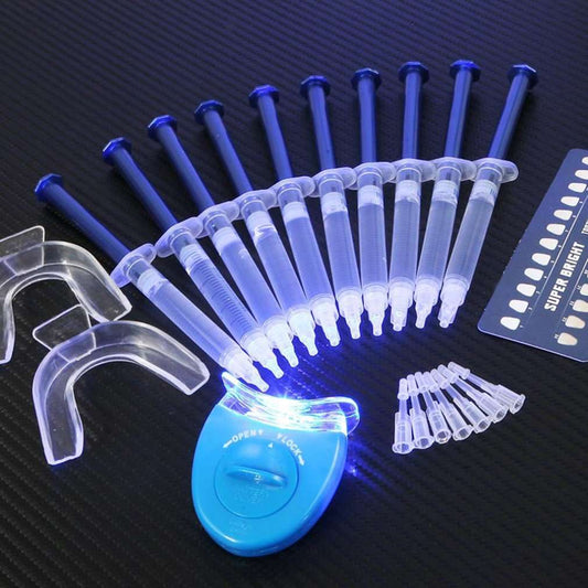 10Pcs / Set Teeth Whitening Gel Kit Blue Cold Light Dental Tray Oral Care Dental Instrument Dentist Whitener Bleaching Tools