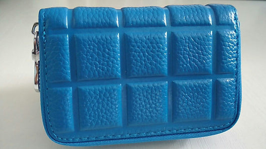 Double Zipper Pull Cowhide Multifunctional Coin Purse