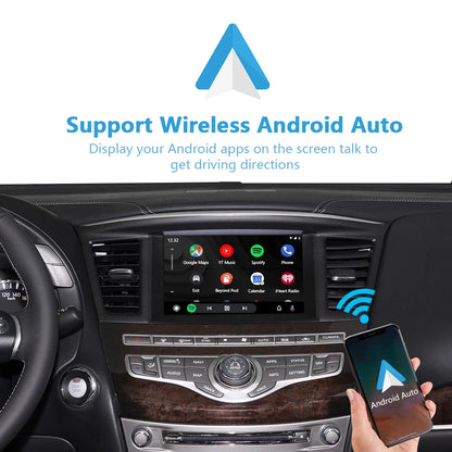Infiniti Apple Carplay For QX60 QX80 Q70 Nissan Patrol Armda Add Wireless Android Auto Support Reverse Camera Use OEM BT Audio