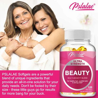 Ultra Strength Beauty Capsules - for Healthy Hair, Youthful Skin & Strong Nails - 120 Capsules