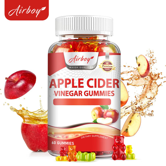 Apple Cider Gummies - Digestive Health Support Relieves Bloating and Constipation Burns Fat and Controls Weight - 60 Gummies
