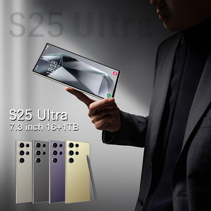 New S25 Ultra+ Smartphone 5G Signal 16GB+1TB Android 13 8000mAh phone Face Recognition Fingerprint unlocking Fast shipping