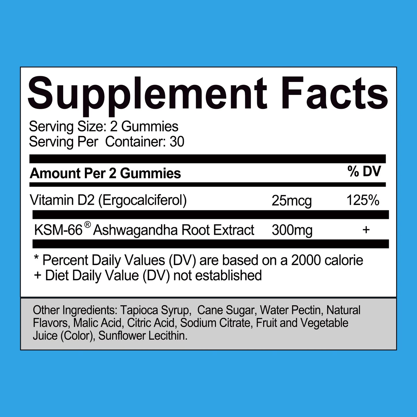 Ashwagandha Gummies - Relieve Stress and Mood, Help The Brain Improve Memory, and Improve Sleep Health - 60 Gummies